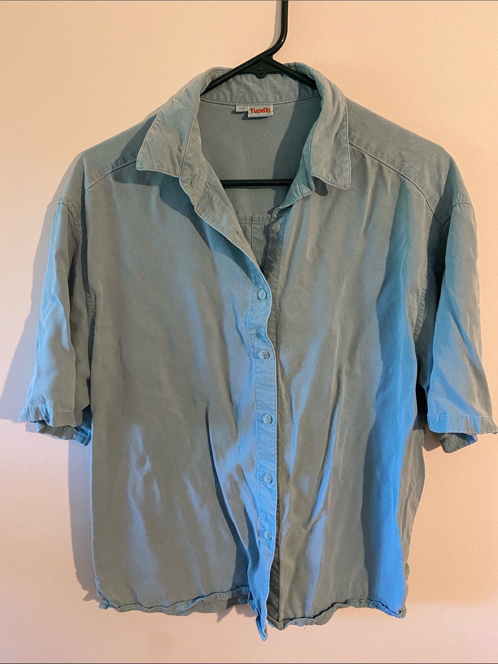 Tianello Light Blue Short-Sleeve Button-Down Shirt